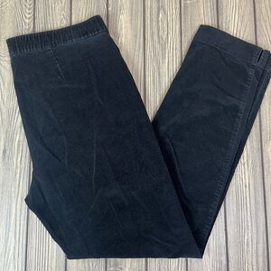 J. Jill 12 Tall Corduroy Black Pull On Pants